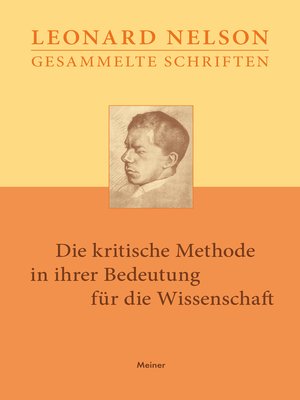 cover image of Die kritische Methode in ihrer Bedeutung für die Wissenschaft